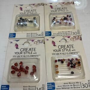 EK Success Swarovski Volcano Earth Mix Bead Lot